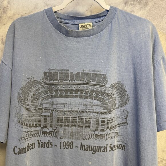 Vintage 90s Camden Yards Baltimore Orioles T Shirt XL 24.5x28.5 MLB 1998 - Picture 1 of 15